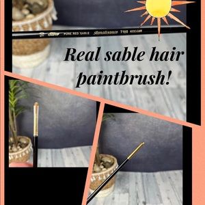 SILVER BRAND PURE RED SABLE ROUND PAINTBRUSH LONG HANDLE SIZE 10 7100